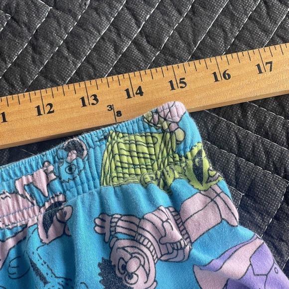 Sesame Street Pants Mens Small Blue Pull On Drawstring Sleep Lounge Big Bird - Picture 6 of 9